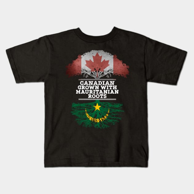 Canadian Grown With Mauritanian Roots - Gift for Mauritanian With Roots From Mauritania Kids T-Shirt by Country Flags